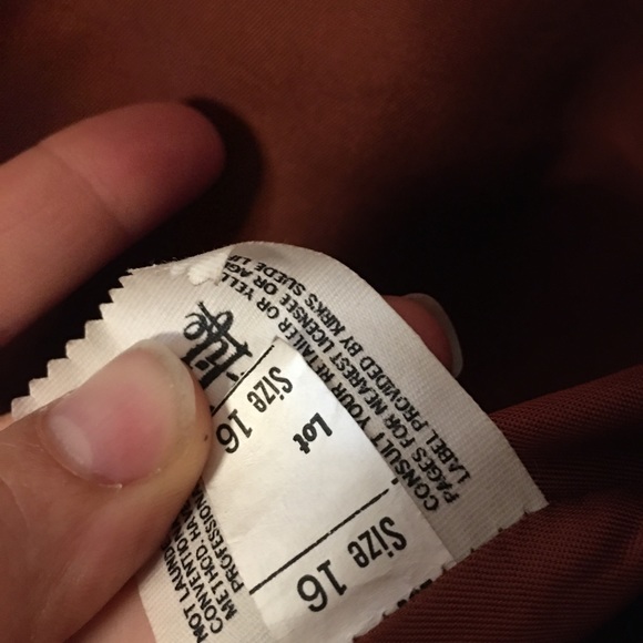 Vintage leather jacket winged collar camel brown - Picture 10 of 11